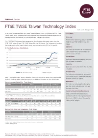 FTSE TWSE Taiwan Technology Index