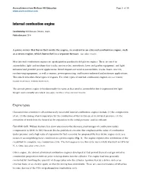 Internal Combustion Engine