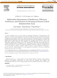 Multiresidue Determination of Sarafloxacin, Difloxacin, Norfloxacin, and Pefloxacin in Fish Using an Enzyme-Linked Immunosorbent Assay