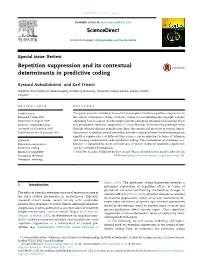 Repetition Suppression and Its Contextual Determinants in Predictive Coding