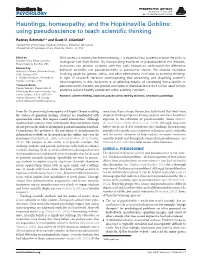 Using Pseudoscience to Teach Scientific Thinking