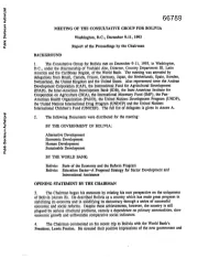 World Bank Document Prepared for the Meeting Was Too Descriptiveand Would Have Been More Useful If It Had Analyzed the Govemment's Investmentprogram