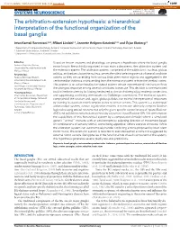 A Hierarchical Interpretation of the Functional Organization of the Basal Ganglia