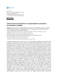 Diffuse Electron Precipitation in Magnetosphere-Ionosphere- Thermosphere Coupling
