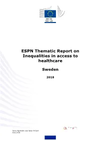 ESPN Thematic Report on Inequalities in Access to Healthcare