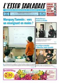 Marquay/Tamniès : Vers Un Enseignant En Moins ?