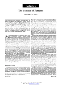 Mathematics: the Science of Patterns