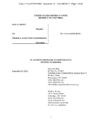 Plaintiff's Response to Defendant's Motion to Dismiss
