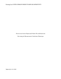 Running Head: EXTRAVERSION PREDICTS REWARD SENSITIVITY