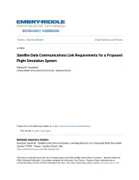 Satellite Data Communications Link Requirements for a Proposed Flight Simulation System