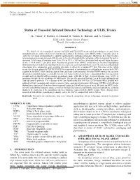 Status of Uncooled Infrared Detector Technology at ULIS, France
