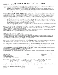2009 Autocross Entry Form
