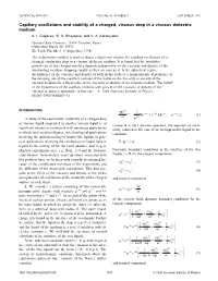 Capillary Oscillations and Stability of a Charged, Viscous Drop in a Viscous Dielectric Medium A