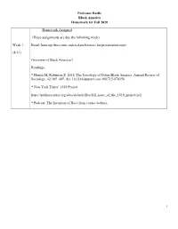 Homework for Fall 2020