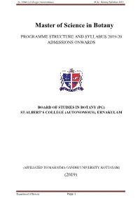 Master of Science in Botany