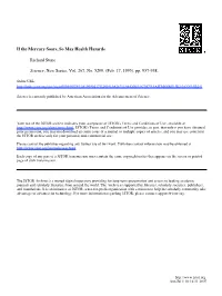 Science Article: If the Mercury Soars, So May Health Hazards