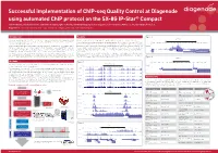 Successful Implementation of Chip-Seq Quality Control At