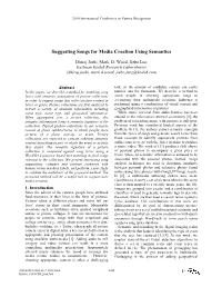 Suggesting Songs for Media Creation Using Semantics