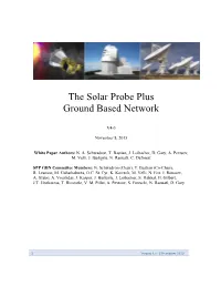 The Solar Probe Plus Ground Based Network