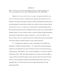 ABSTRACT BIAN, YANG. Genetic Diversity And