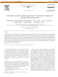 Correlation of Serpin–Protease Expression by Comparative Analysis of Real-Time PCR Profiling Data