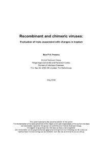 Recombinant and Chimeric Viruses