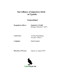 Surveillance of Migratory Birds in Uganda