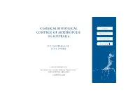 Classical Biological Control of Arthropods in Australia