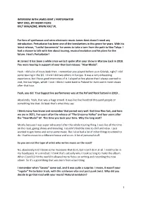 Interview with James Kent / Perturbator May 2021, by Fabian Filiks Kvlt Magazine