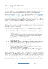Nitobe Symposia - Overview