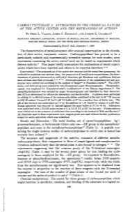 Results and Discussion.-The Metal Binding Site of Apocarboxypeptidase: Ag+, P-Mercuribenzoate, Or Ferricyanide Titrate Only