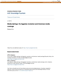The Egyptian Revolution and American Media Coverage