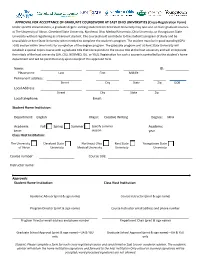 Approval for Acceptance of Graduate