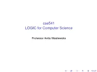 Cse541 LOGIC for Computer Science
