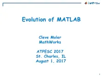 Evolution of MATLAB