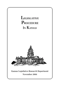 Legislative Procedure in Kansas
