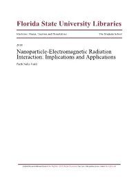 Nanoparticle-Electromagnetic Radiation Interaction: Implications and Applications Parth Nalin Vakil
