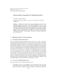 Spectral Analysis of Atmospheres by Nulling Interferometry
