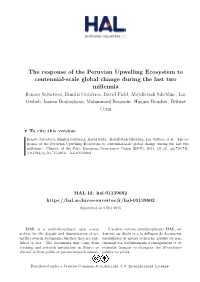 The Response of the Peruvian Upwelling Ecosystem to Centennial