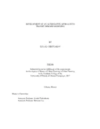 Development of an Alternative Approach to Transit Demand Modeling
