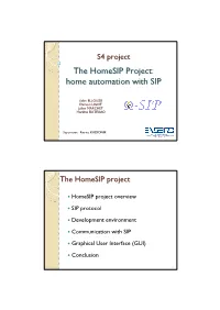 Home Automation with SIP