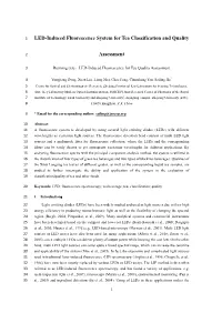 LED-Induced Fluorescence System for Tea Classification and Quality
