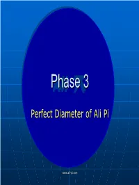 Perfect Diameter of Ali Pi