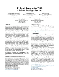 Python 3 Types in the Wild:A Tale of Two Type Systems