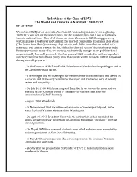 Reflections of the Class of 1972 the World and Franklin & Marshall