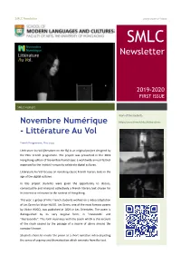 SMLC Newsletter 2019-2020 1St Issue