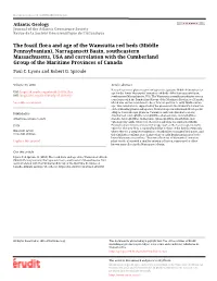 The Fossil Flora and Age of the Wamsutta Red Beds (Middle