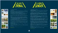This Marks the Connection of Ontario's Section of the Great Trail Of
