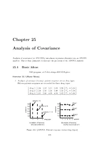 Chapter 25 Analysis of Covariance