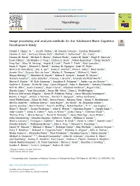 Image Processing and Analysis Methods for the Adolescent Brain Cognitive Development Study